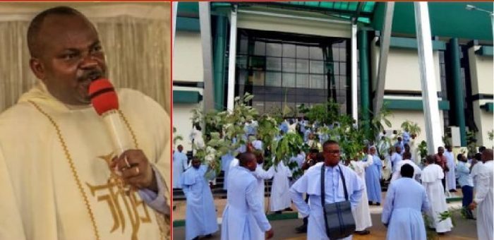 Priests in Enugu Protest the killing of A Reverend 