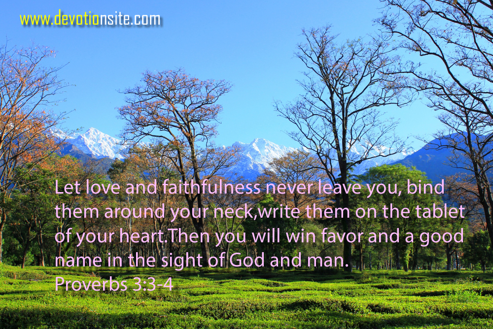 Daily Bible Verse:- Good name in Sight of God