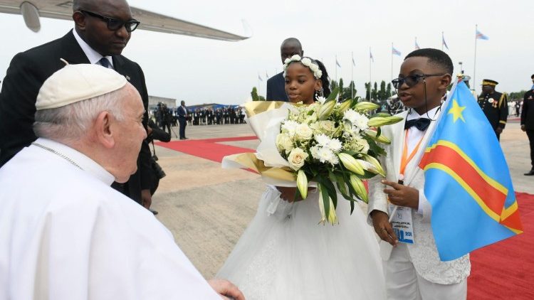 Pope Francis arrives in the Democratic Republic of Congo