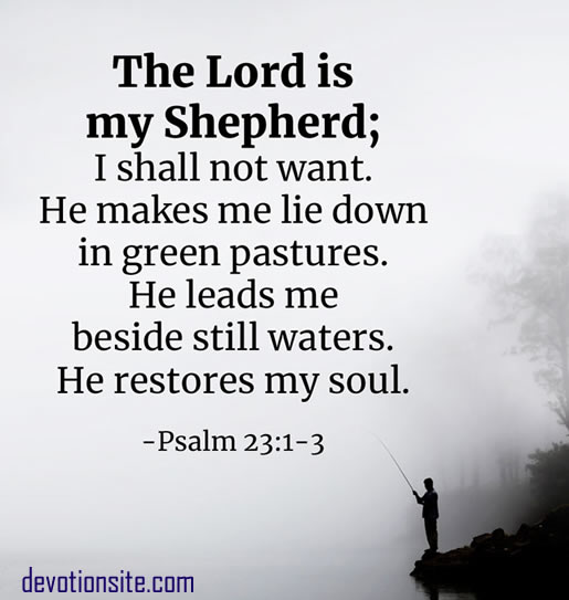 Daily Bible Verse:- Psalm 23:1-3